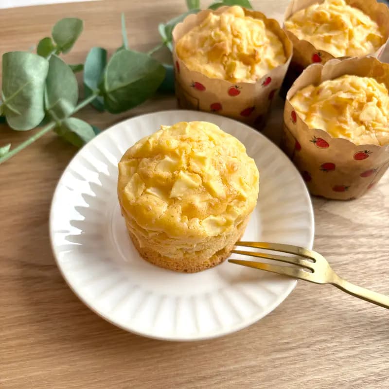 りんごとチーズの米粉マフィン