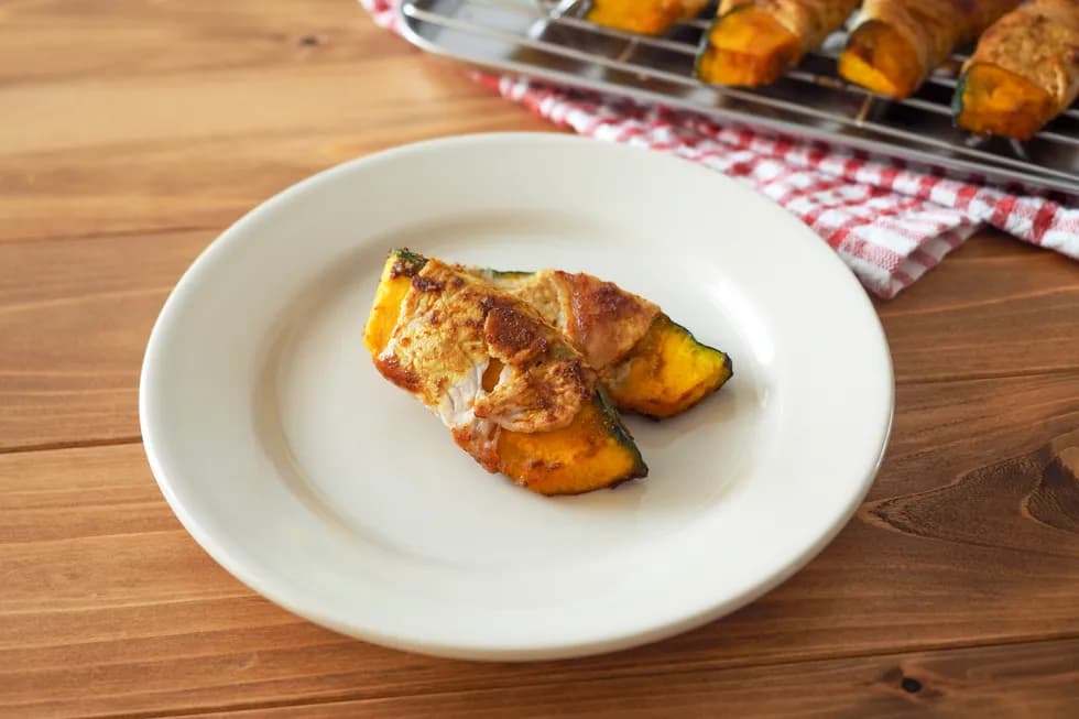 かぼちゃカレー豚巻き