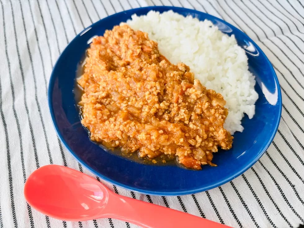 【5分で簡単】トマトとひき肉のスピードキーマカレー