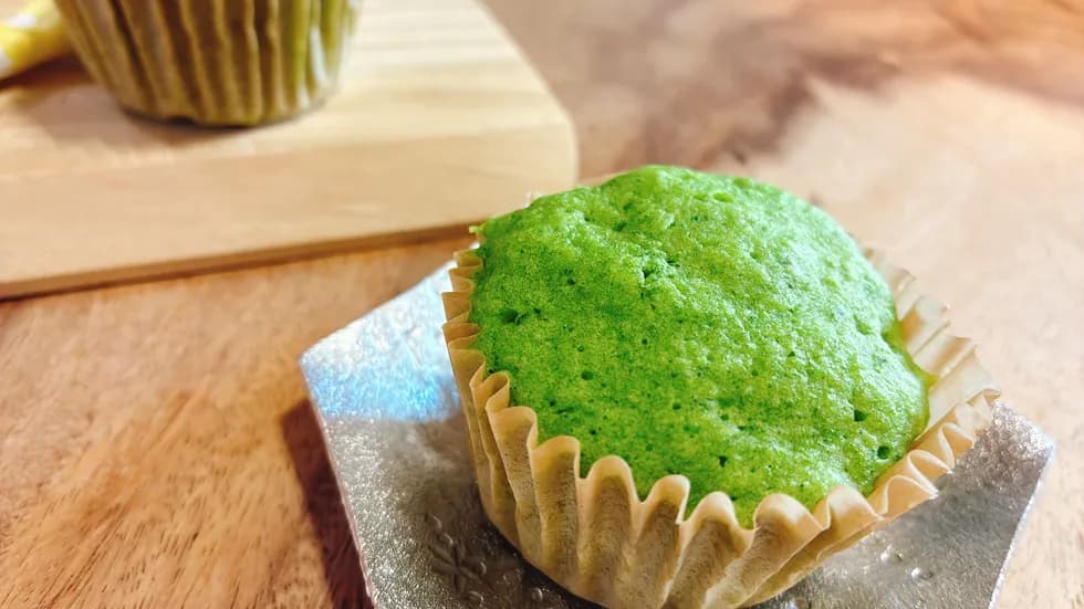 【卵不使用】レンジで簡単小松菜蒸しパン