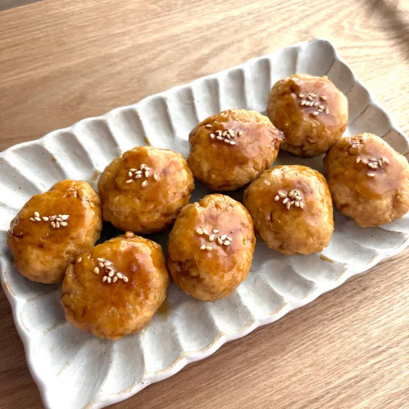 鶏ひき肉の照り焼きつくね