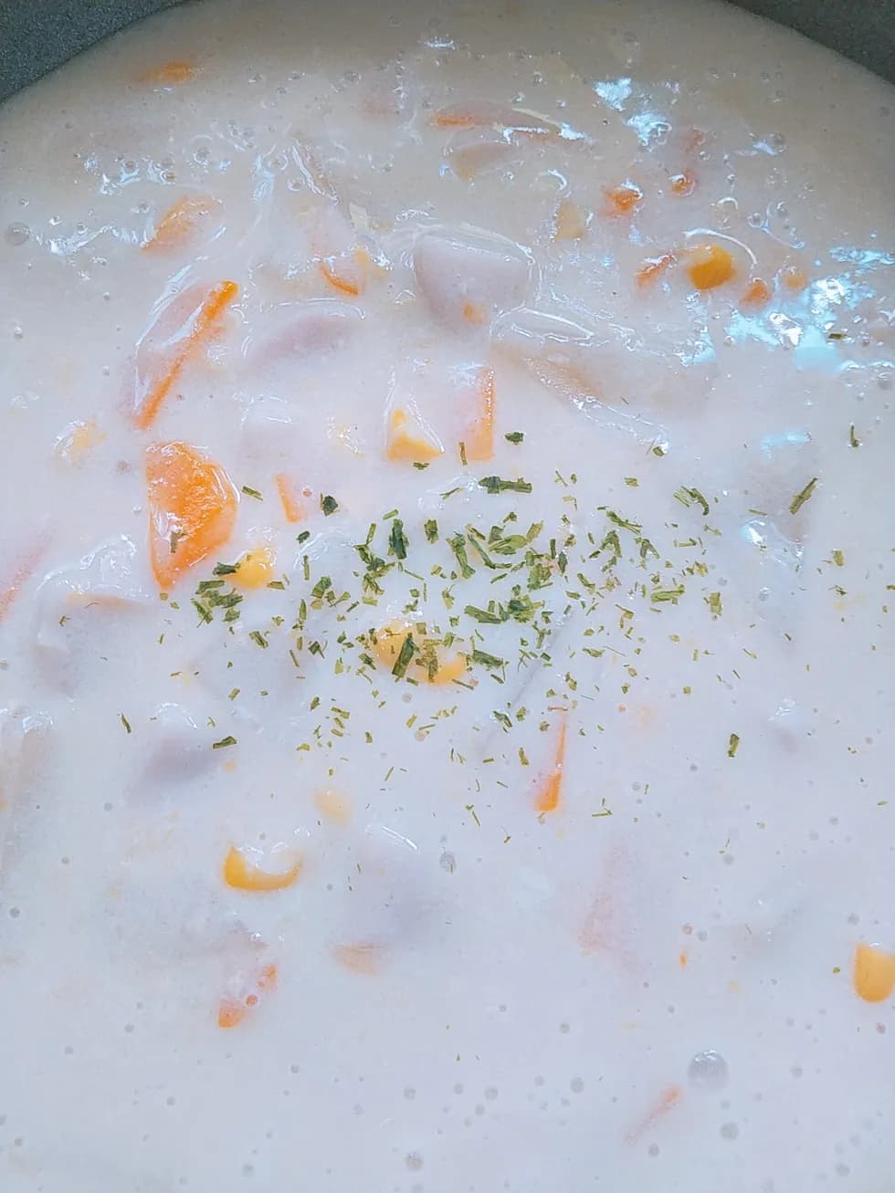 豆乳と米粉のコーンクリームシチュー