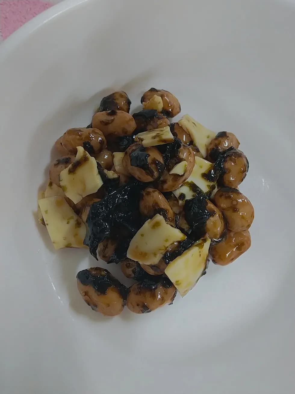 手作り海苔の佃煮で!納豆チーズ和え