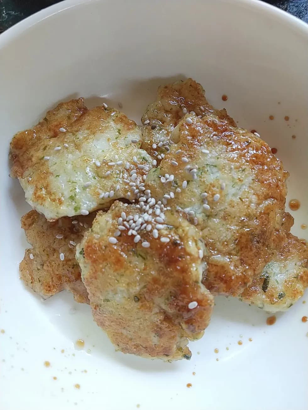 豆腐とタラのふわふわ照り焼きおやき