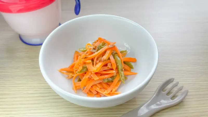 \レンジで簡単/にんじんといんげんのかつおマヨ和え