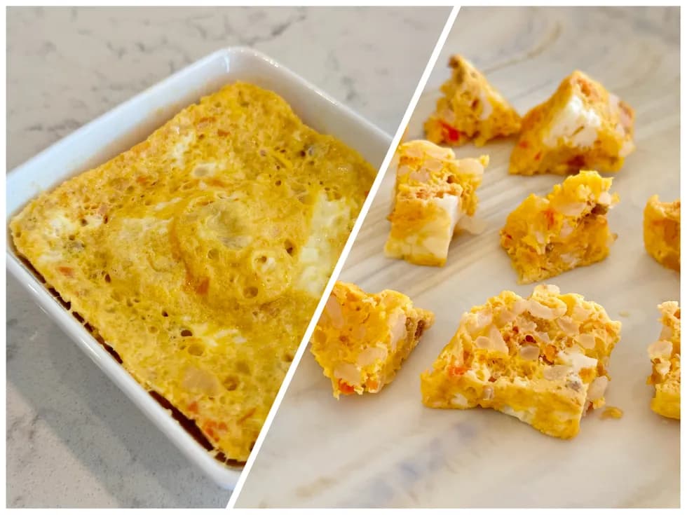 汚れづらい手づかみ食べレシピ♪スパニッシュオムレツ風