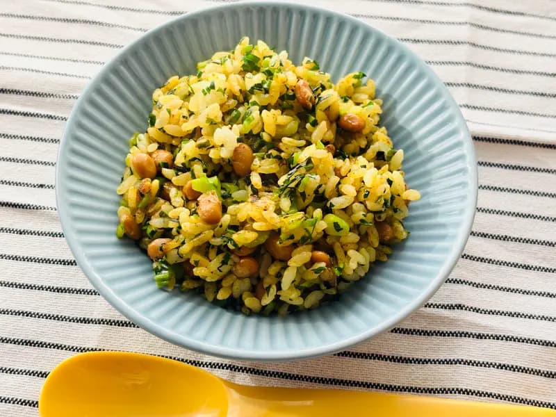 カレー納豆チャーハン