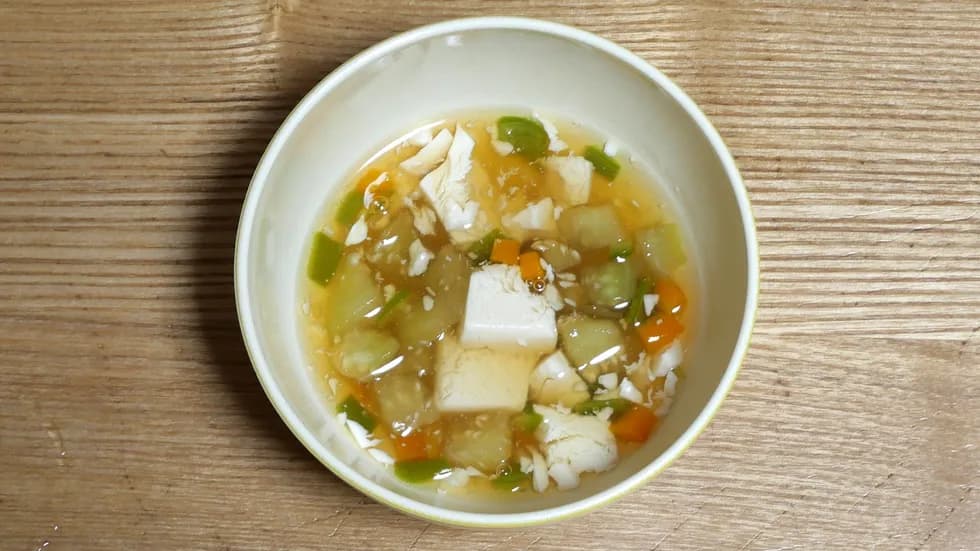 野菜と豆腐のあんかけ煮