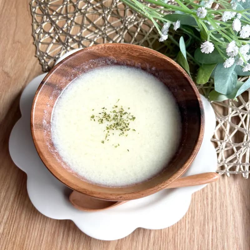 新玉ねぎの豆乳ポタージュ