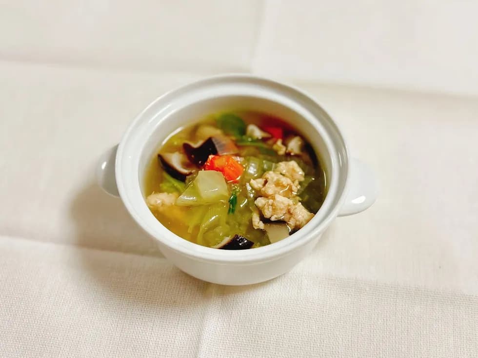 【下痢のときに】鶏ひき肉のスープ