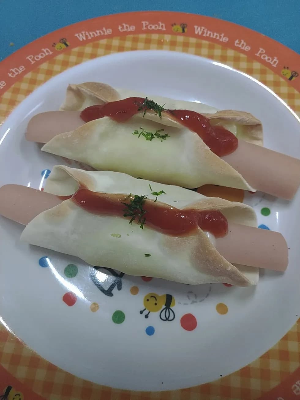 餃子の皮で!魚肉ソーセージのポテトドッグ