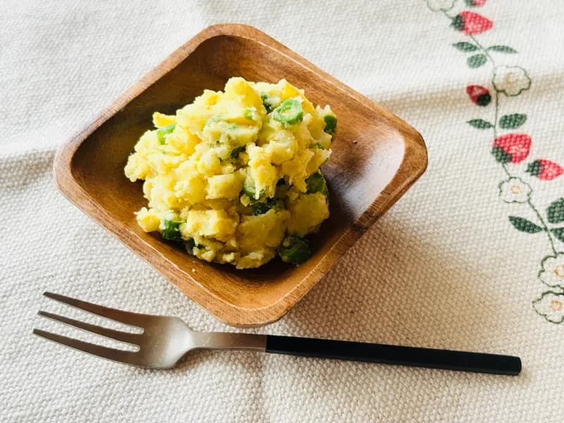 インゲンのカレーポテトサラダ