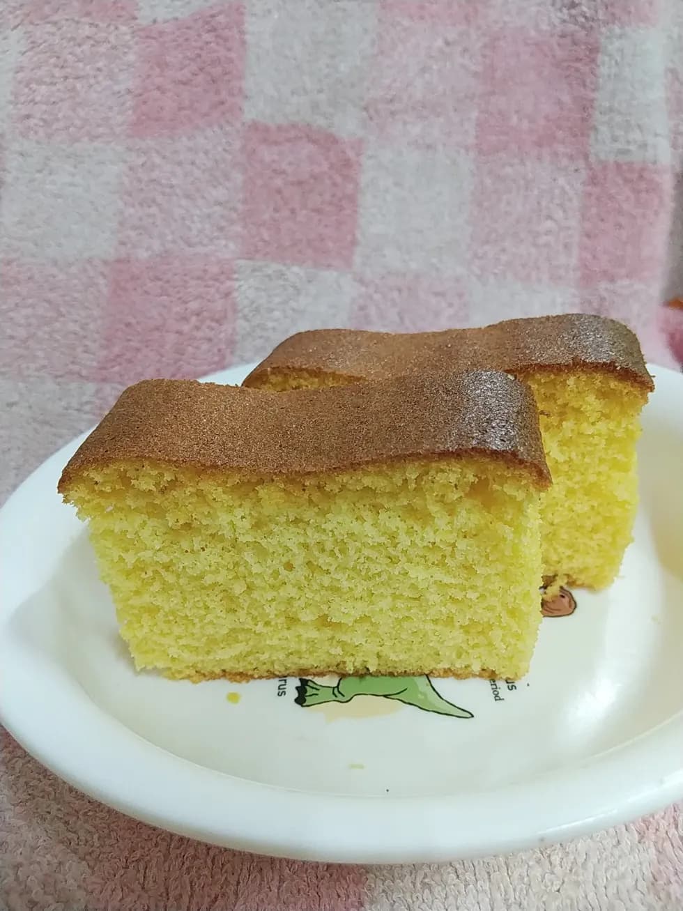 乳なし材料4つ☆米粉でふんわりはちみつカステラ