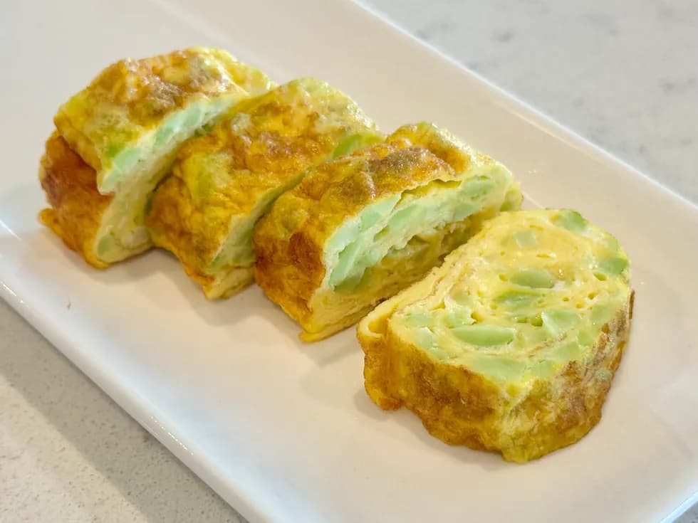 枝豆チーズ卵焼き