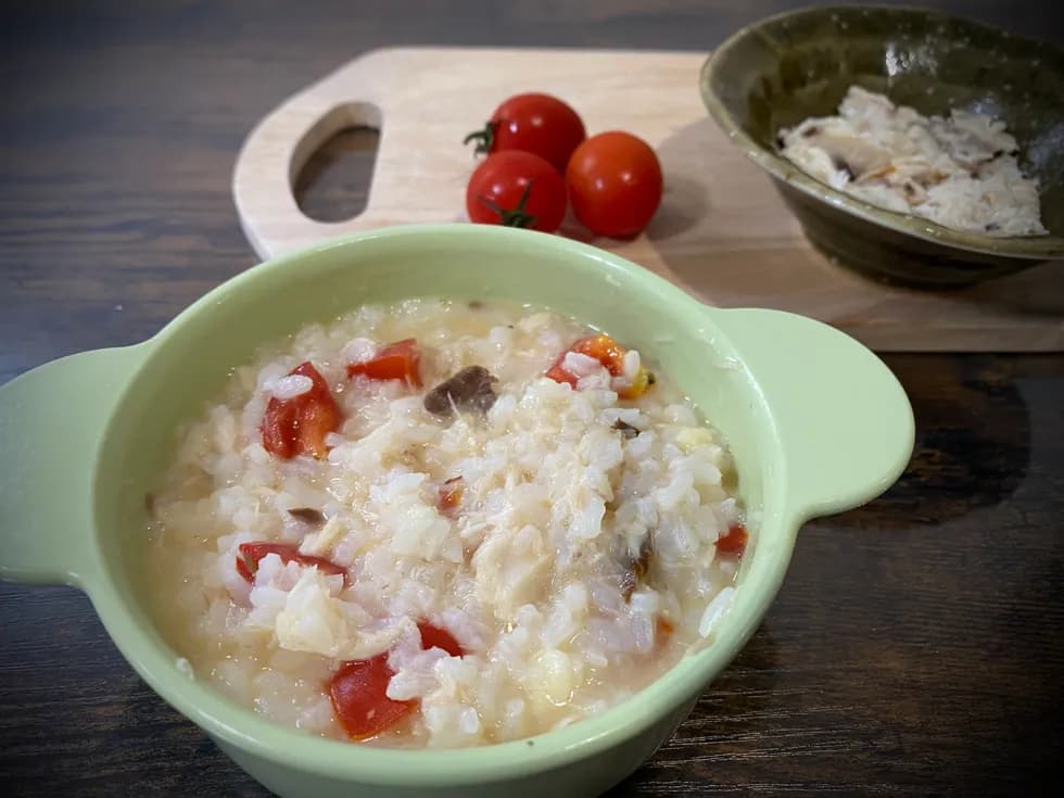 頭に栄養を!ほぐし鯖チーズリゾット