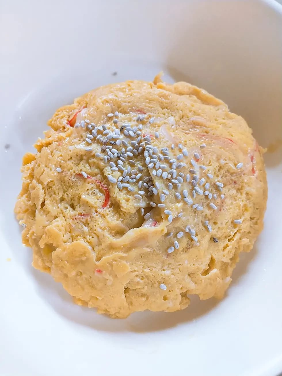 レンジで簡単時短☆カニ玉