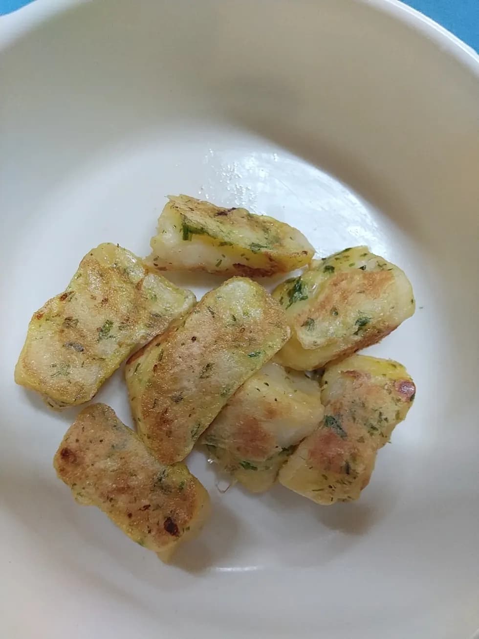 米粉で☆タラと青のりの和風ピカタ