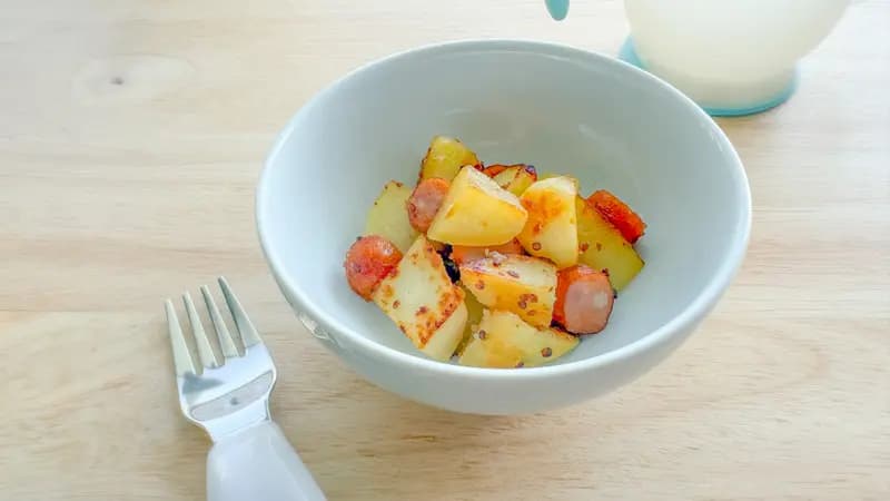 \朝ごはん救われる/パクパク進むジャーマンポテト