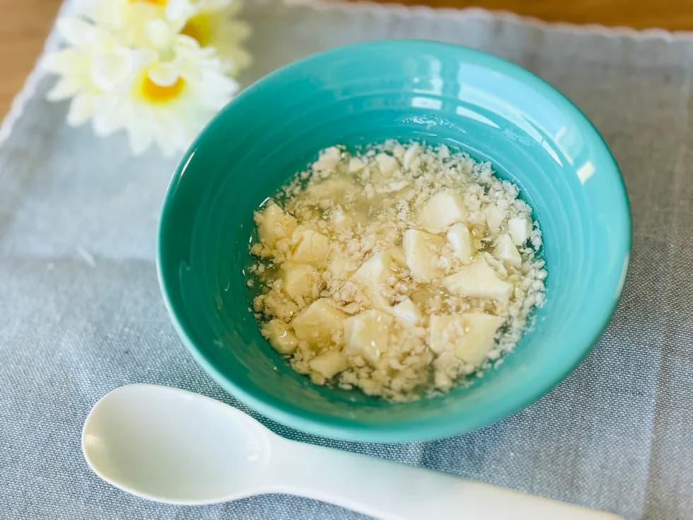 鶏ひき肉と豆腐のあんかけ