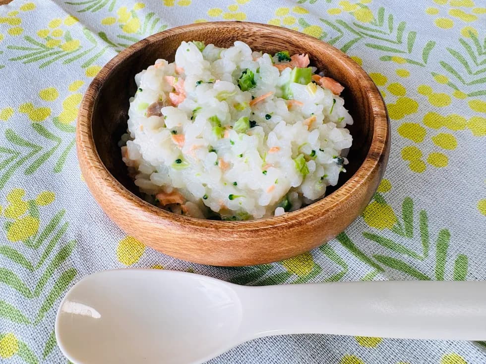 【5分で簡単】鮭とブロッコリーのクリームリゾット