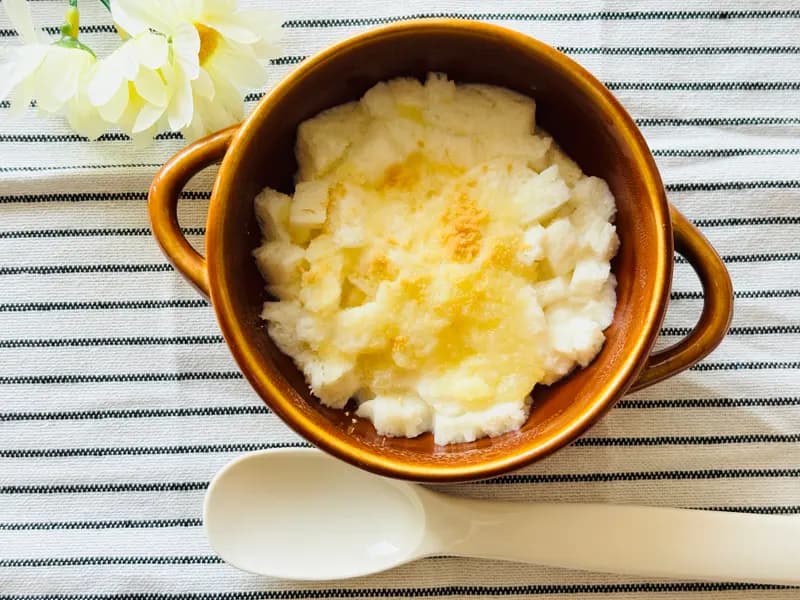 【離乳食 中期】りんごのパンプティング