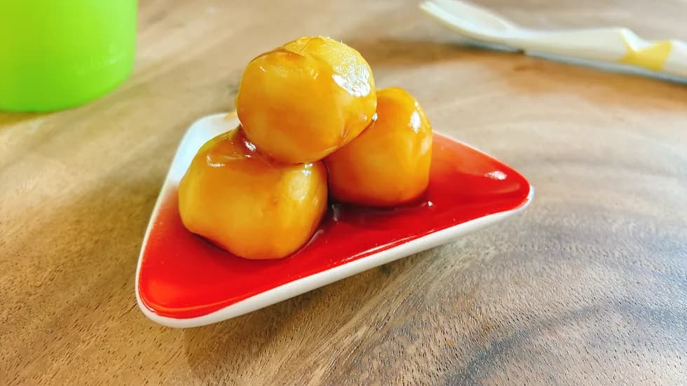 お月見 お芋のみたらし団子