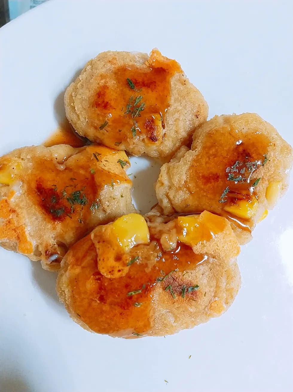 オートミールハンバーグ風チーズ入りおやき