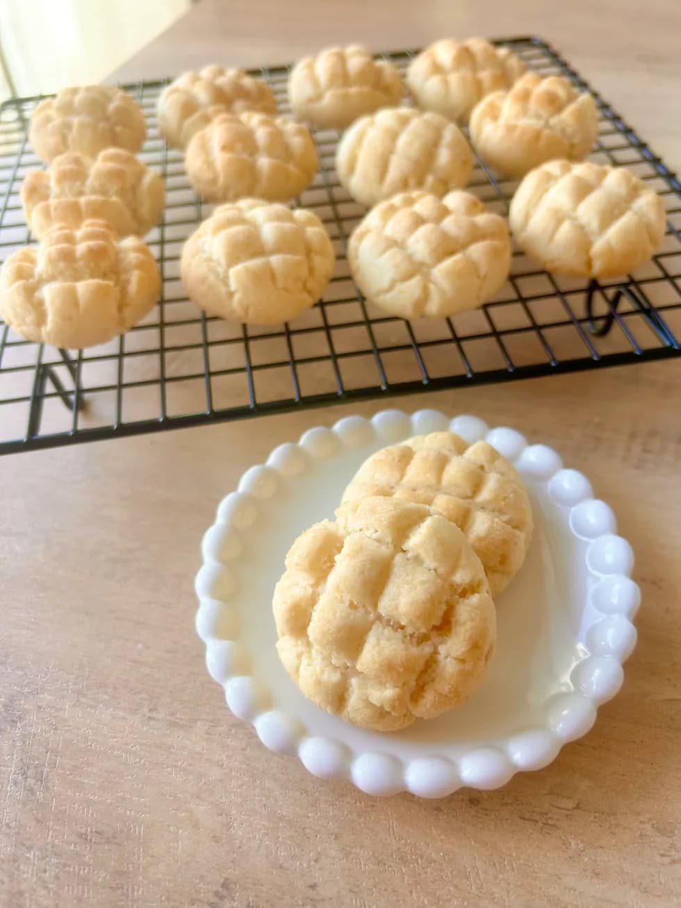 米粉のメロンパンスコーン