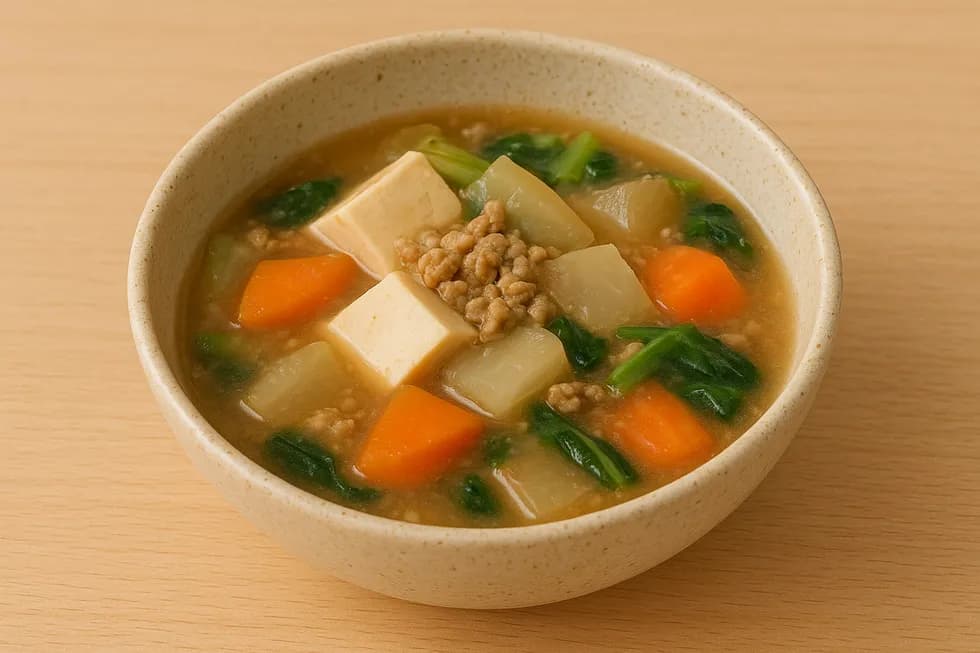 豆腐と野菜のやさしい味噌煮