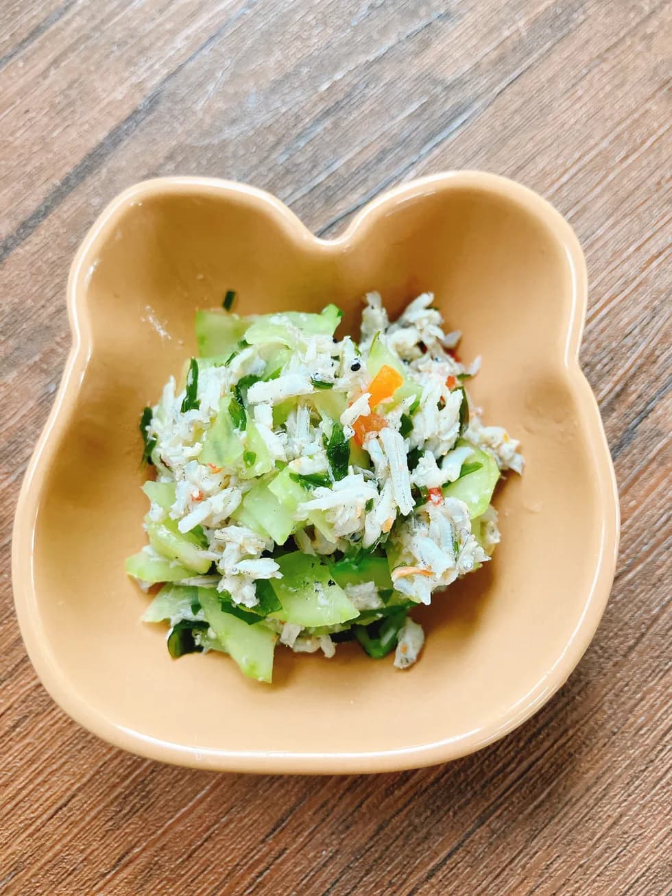 夏野菜のしらす和え