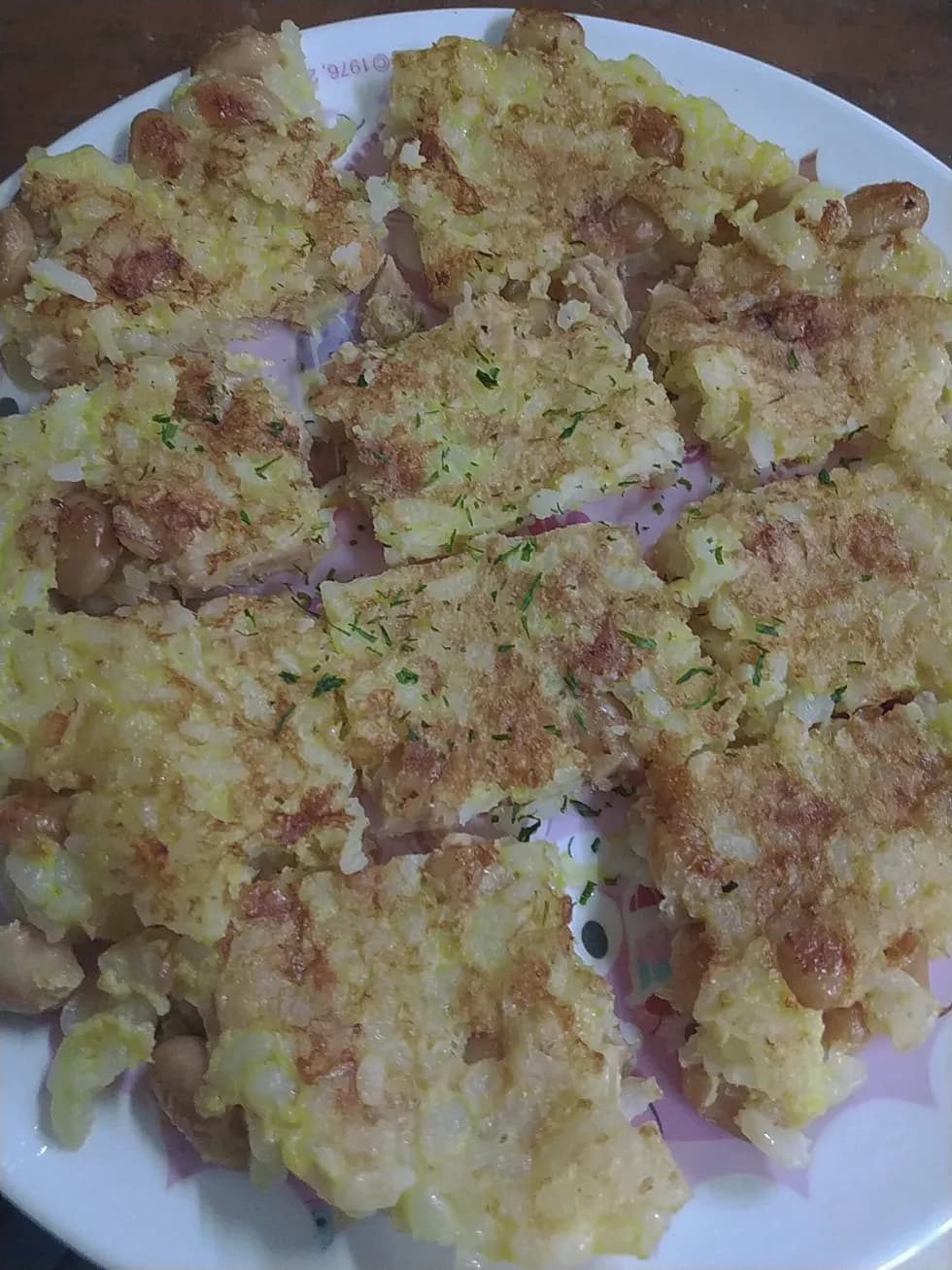 つかみ食べ☆納豆たまご焼きご飯