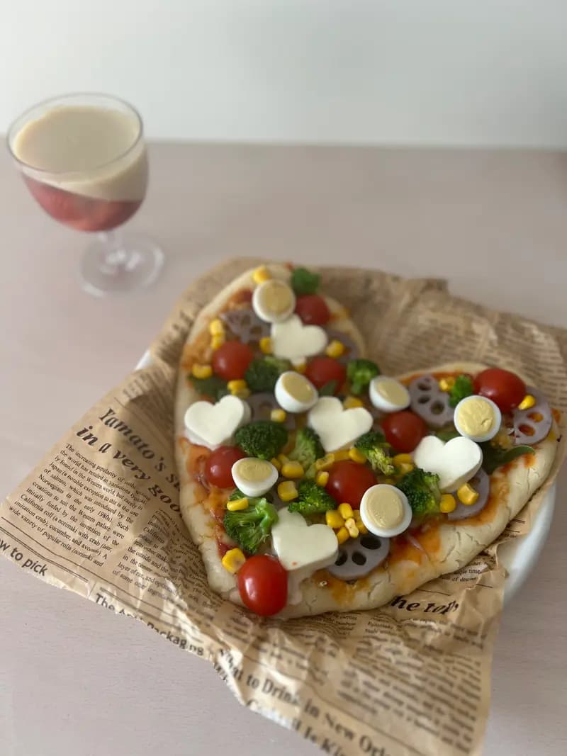 ハッピーバレンタイン♡米粉ピザ