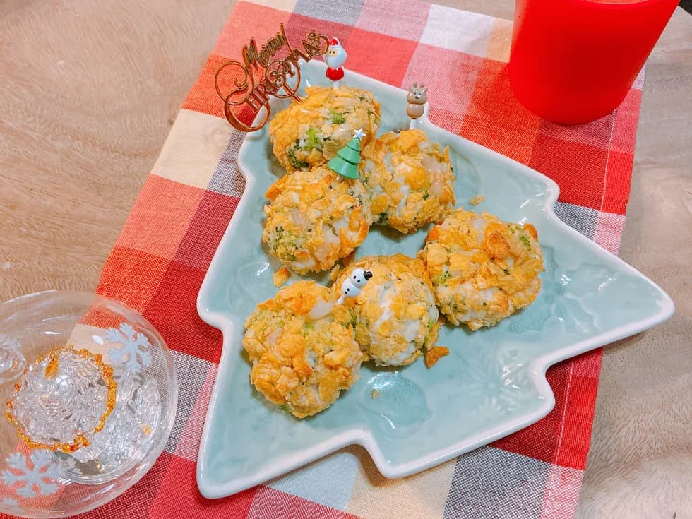 🎄揚げずにサクッとふわプリ海老カツ風