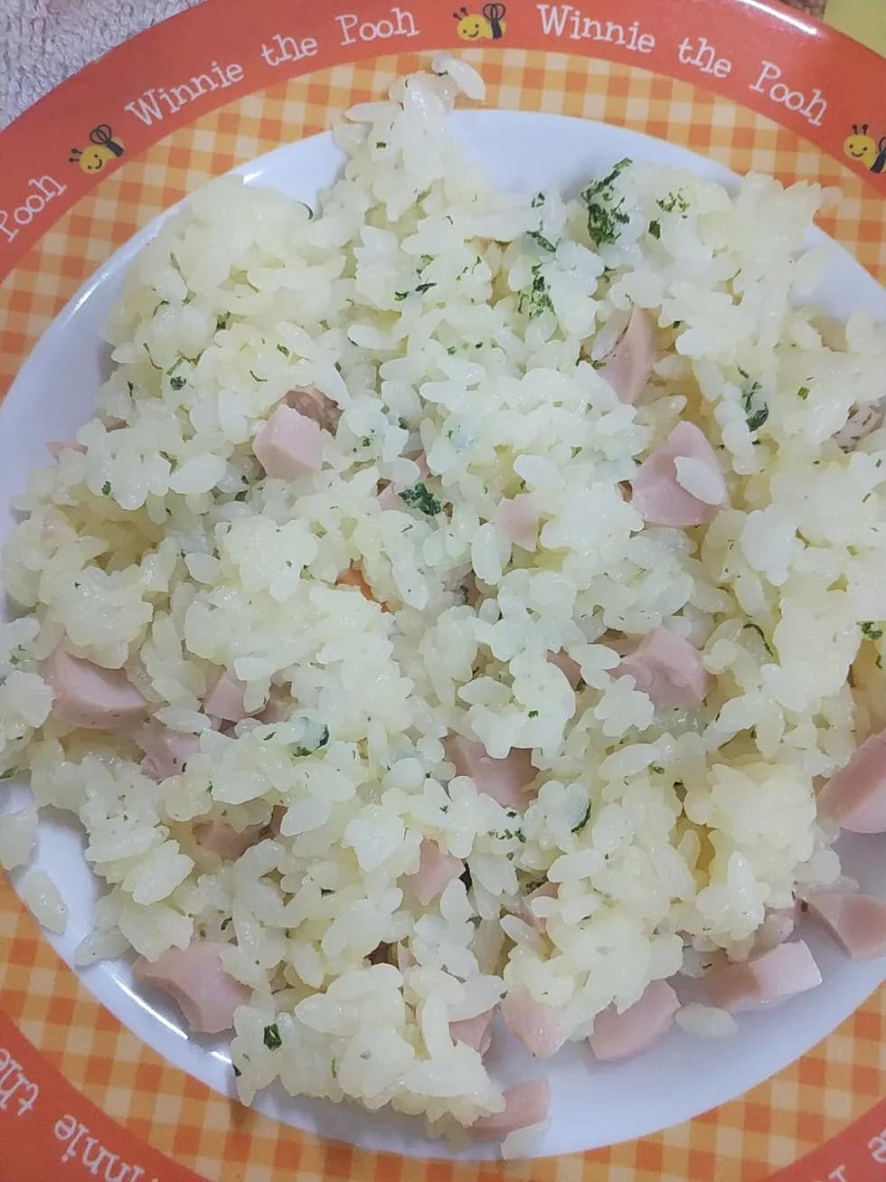 レンジで簡単チャーハン