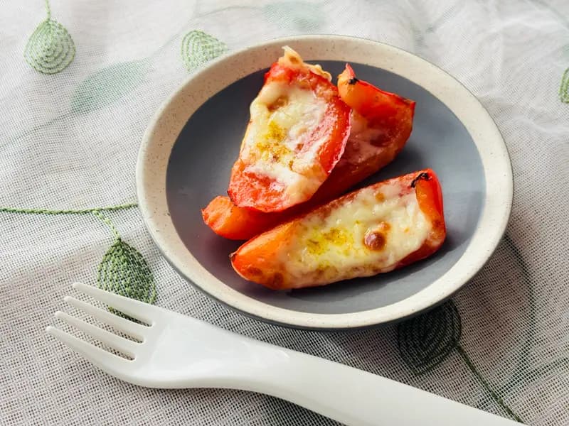 【5分で簡単!】甘~いパプリカのカレーチーズ焼き