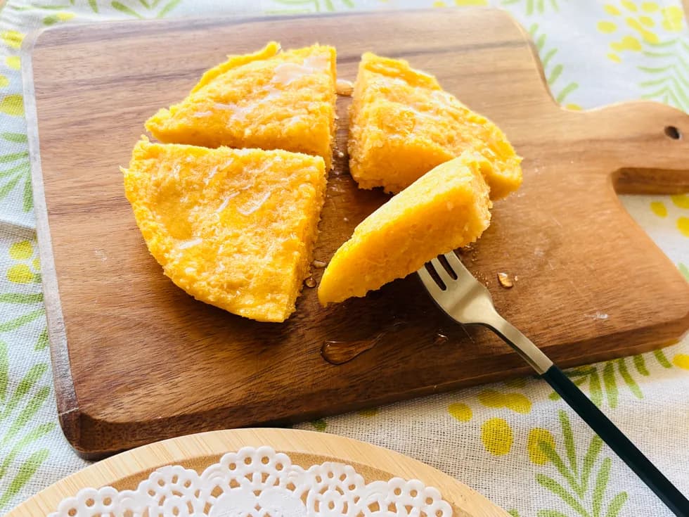 【5分で簡単!】パン粉でフレンチトースト風蒸しパン