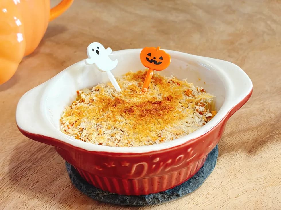 揚げない!丸めない!楽ちんカボチャのスコップコロッケ🎃