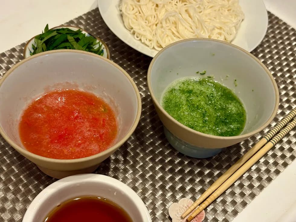 おとなごはんと一緒につくる*すりおろしだれそうめん