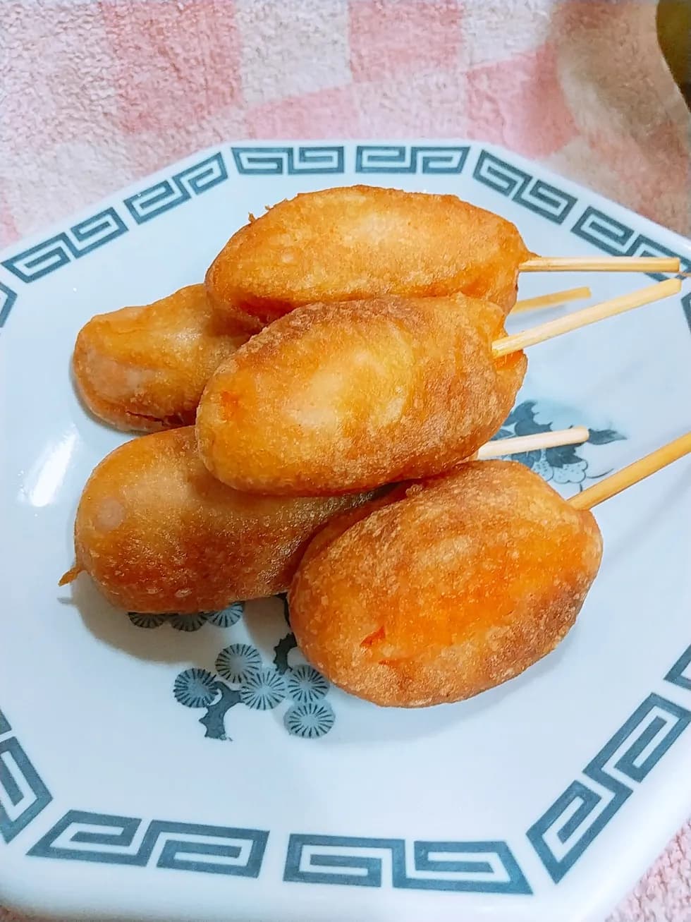 手作り魚肉ソーセージで☆アメリカンドッグ