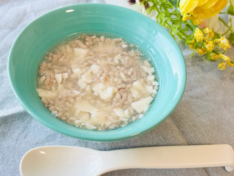 【余ったひき肉で】豆腐のとろみだし煮
