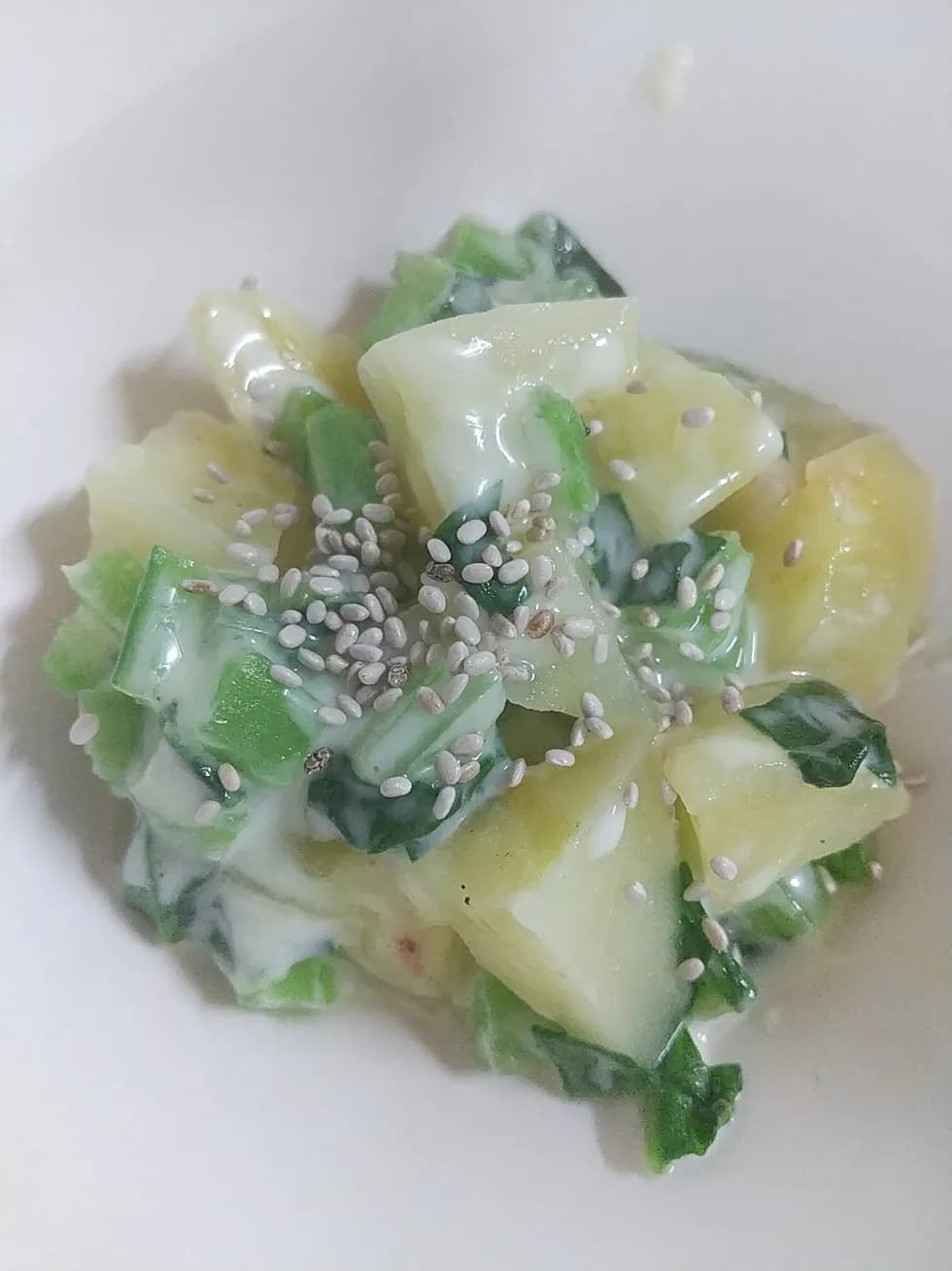 レンジで☆じゃがいもと小松菜のチーズあえ