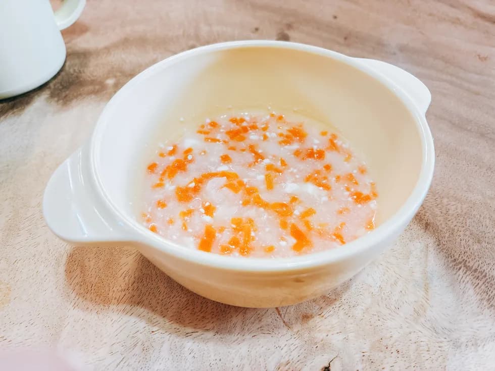 カッテージチーズとにんじんのリゾット