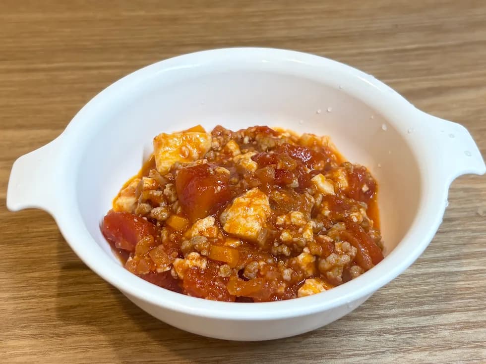 豆腐とひき肉のミートソース