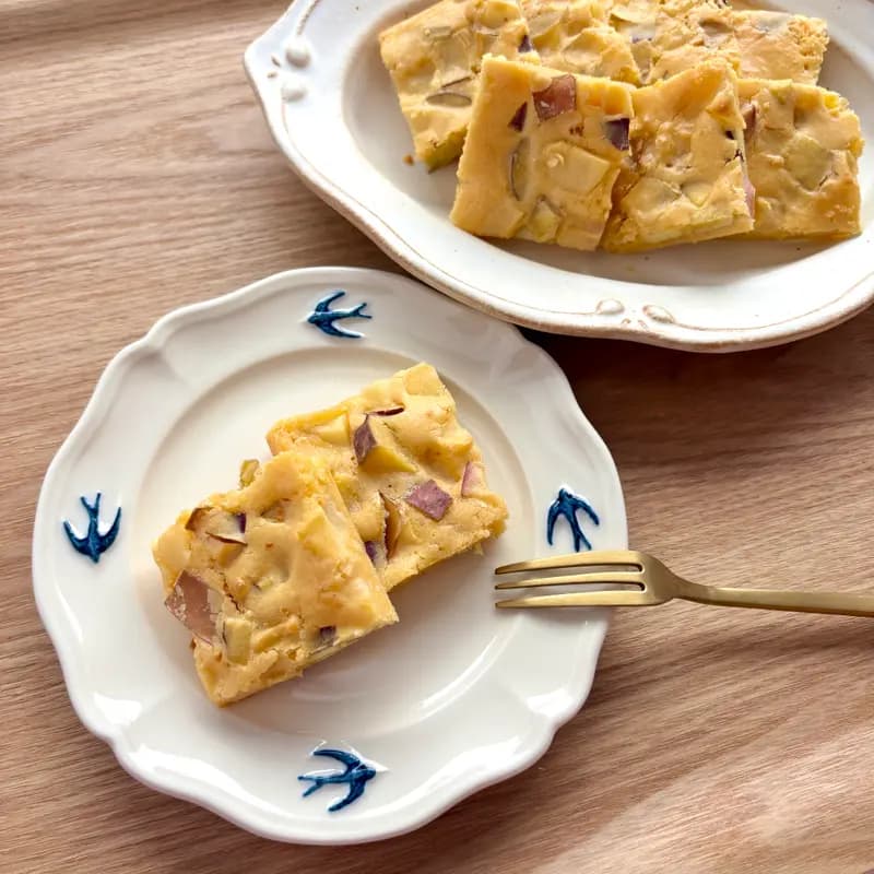さつま芋とりんごの米粉ケーキ