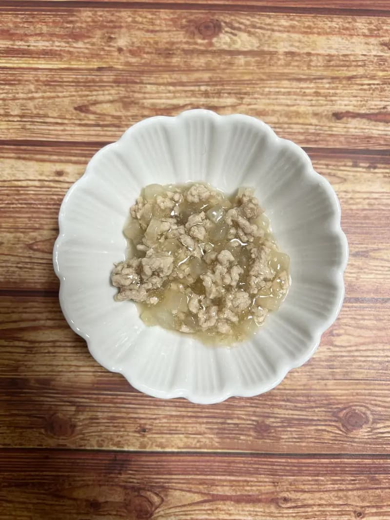 大根と豚肉のそぼろ煮