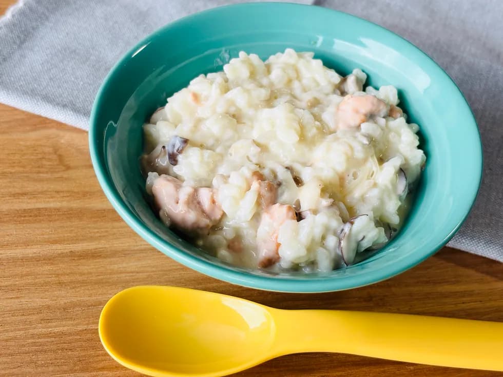 鮭ときのこのリゾット