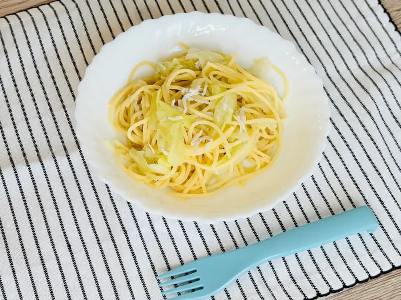 しらすとキャベツの和風和えパスタ