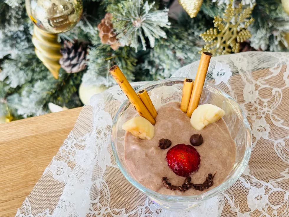 トナカイのバナナヨーグルト🦌🥣🎄