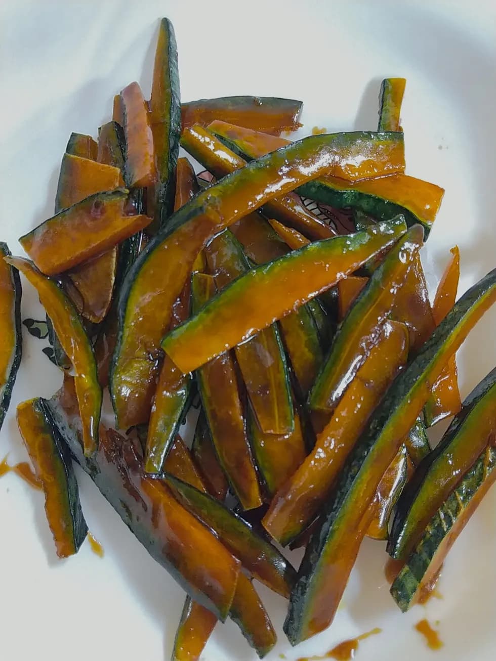 かぼちゃの皮で☆黒糖かりんとう風