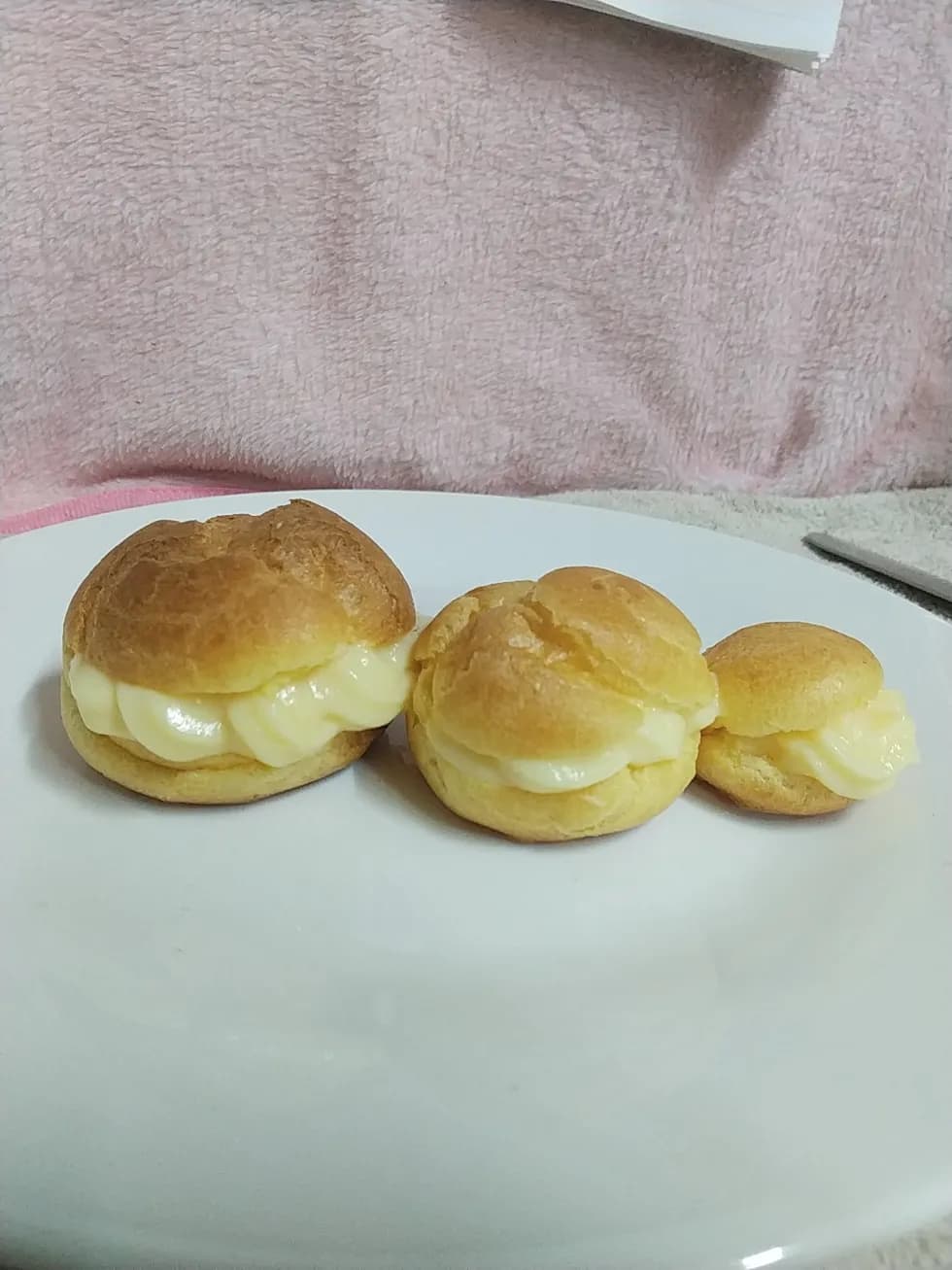 優しいお味♡豆乳カスタードシュークリーム